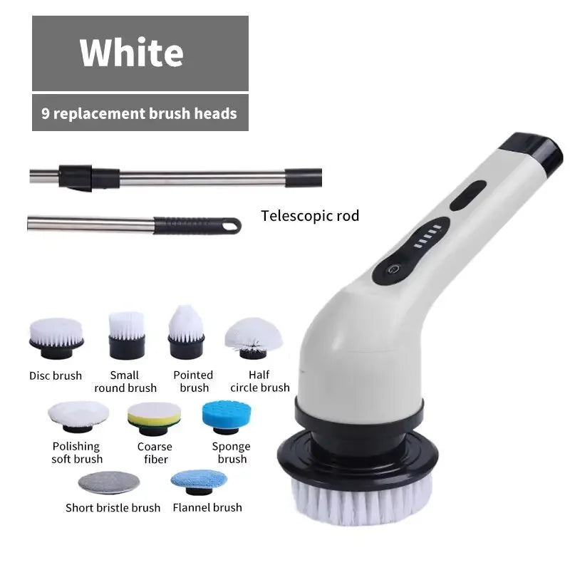 9-in-1 Electric Spin Cleaning Brush with LED Display