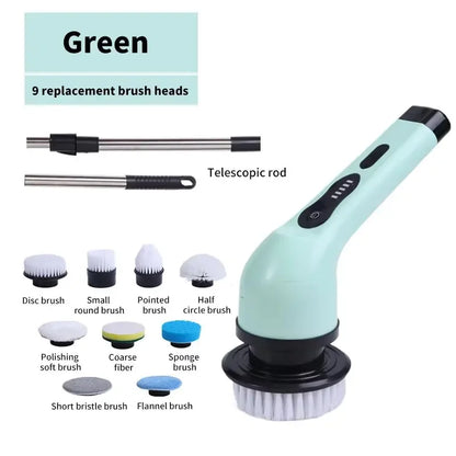9-in-1 Electric Spin Cleaning Brush with LED Display