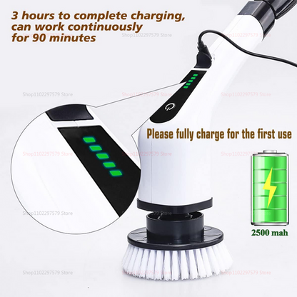 9-in-1 Electric Spin Cleaning Brush with LED Display