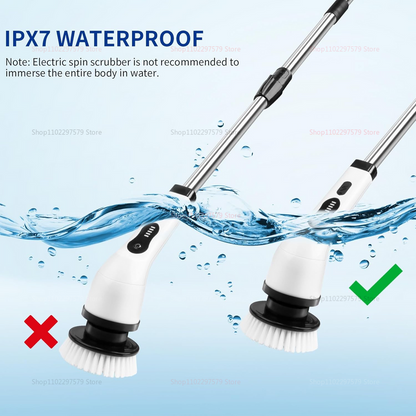 9-in-1 Electric Spin Cleaning Brush with LED Display
